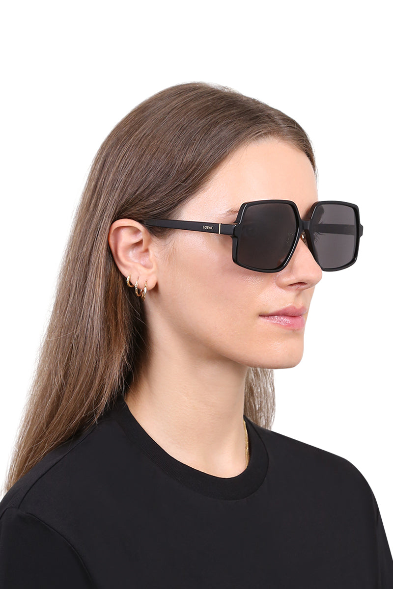 Shiny black outlet sunglasses