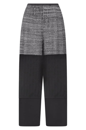 MM6 BY MAISON MARGIELA PANTS CONTRAST SUITING PANTS | BLACK / GREY