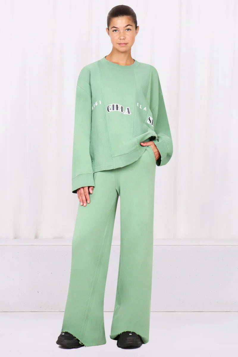 MM6 BY MAISON MARGIELA RTW WIDE LEG LOGO TRACKPANT | CLOVER