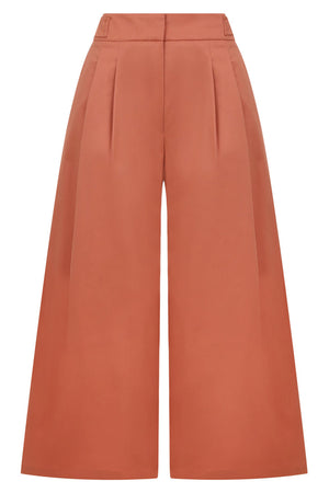 MOTHER OF PEARL PANTS DAWSON WIDE LEG CROP PANT SEPIA BROWN