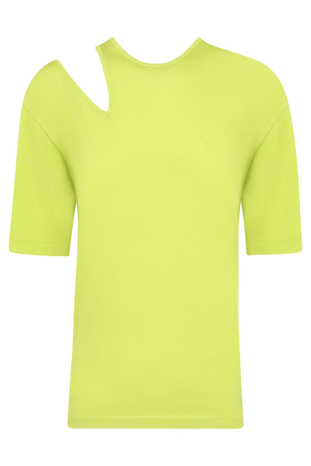 NINA RICCI CUTOUT SHOULDER TOP S/S LIME NEW SEASON PARLOUR X