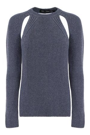 PROENZA SCHOULER KNITWEAR BACKLESS KNIT L/S GREY