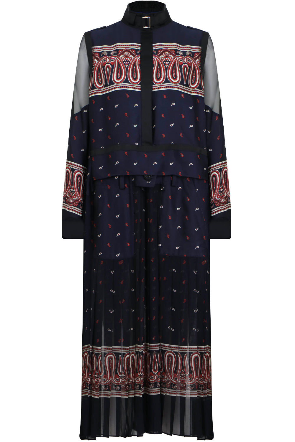 SACAI DRESSES PAISLEY PRINT MAXI DRESS NAVY