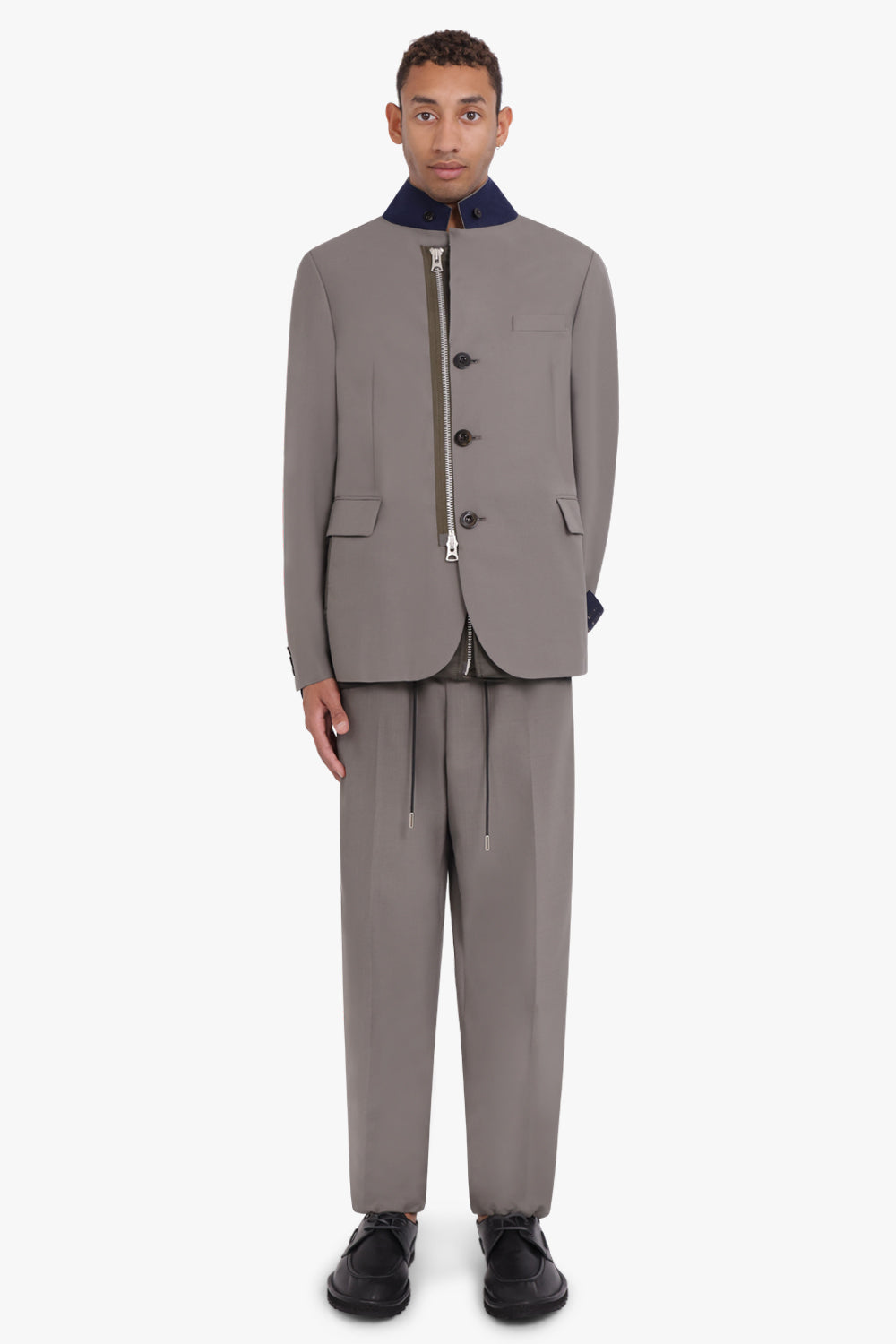 SACAI SUITING JACKET TAUPE NEW SEASON PARLOUR X ONLINE SYDNEY