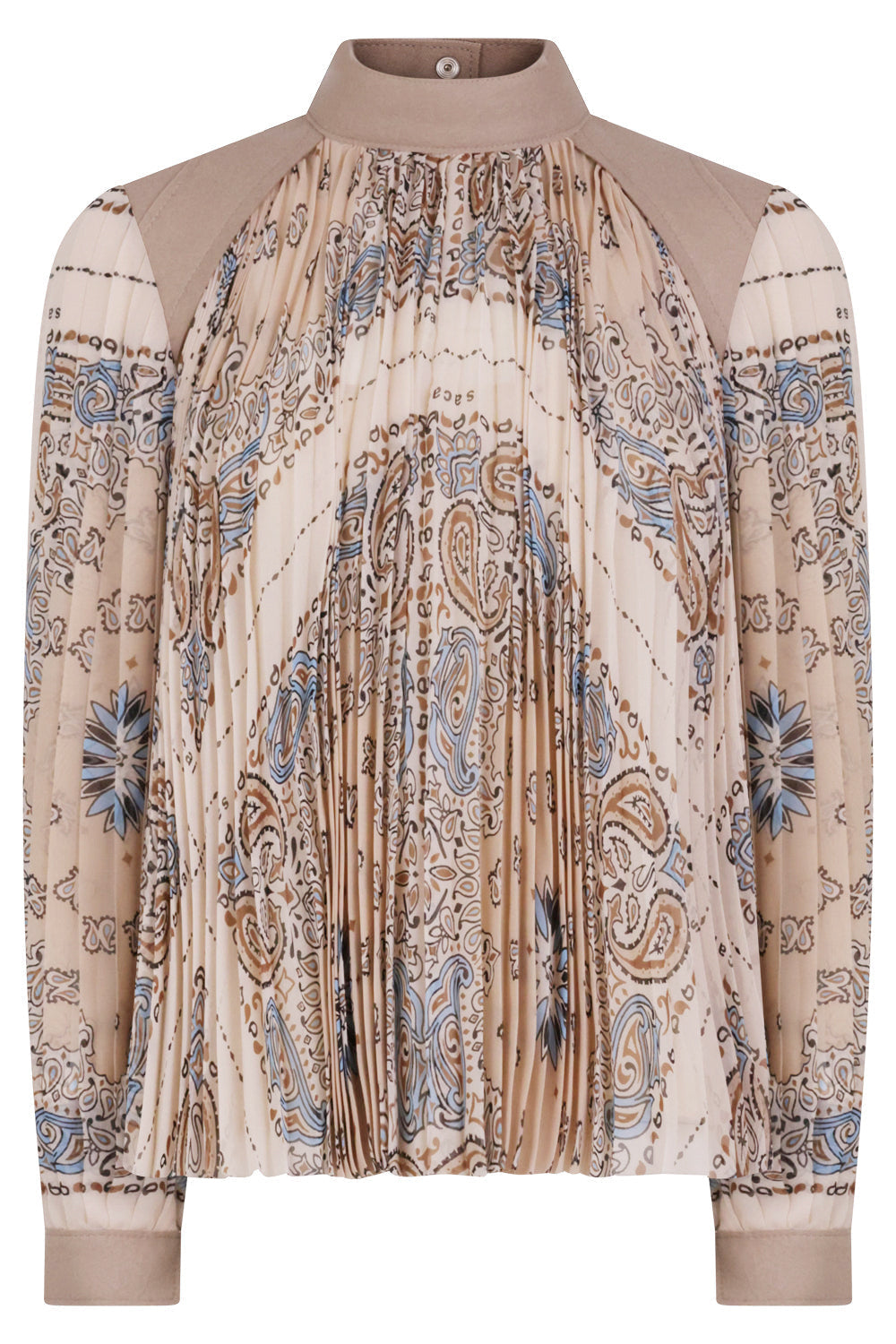 SACAI RTW Bandana Print Pullover Top | Beige