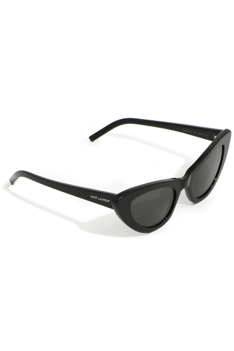 Saint Laurent Black/Gray 213 LILY Cat-Eye Sunglasses at FORZIERI