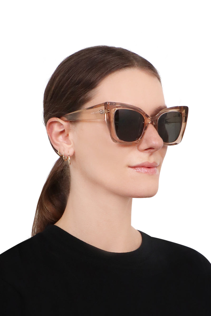 Ysl white cat eye hot sale sunglasses