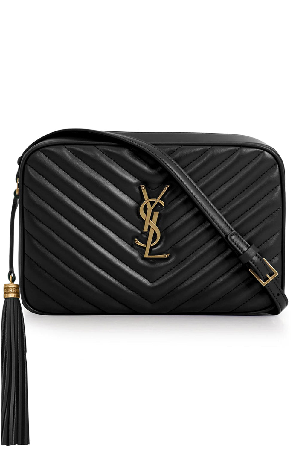 Saint Laurent Lou Quilted Calfskin Belt Bag, Black Hardware