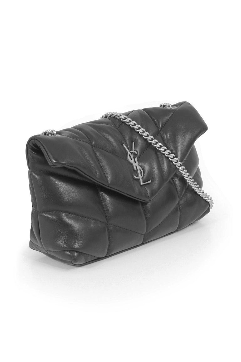 Saint Laurent Loulou Puffer Mini Shoulder Bag Storm 