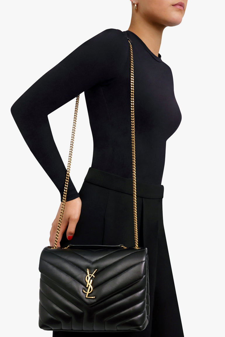 YSL Black Loulou Small Flap Bag – The Closet