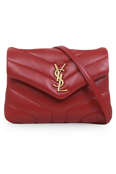 SAINT LAURENT LOULOU TOY STRAP BAG OPYUM RED GOLD NEW SEASON