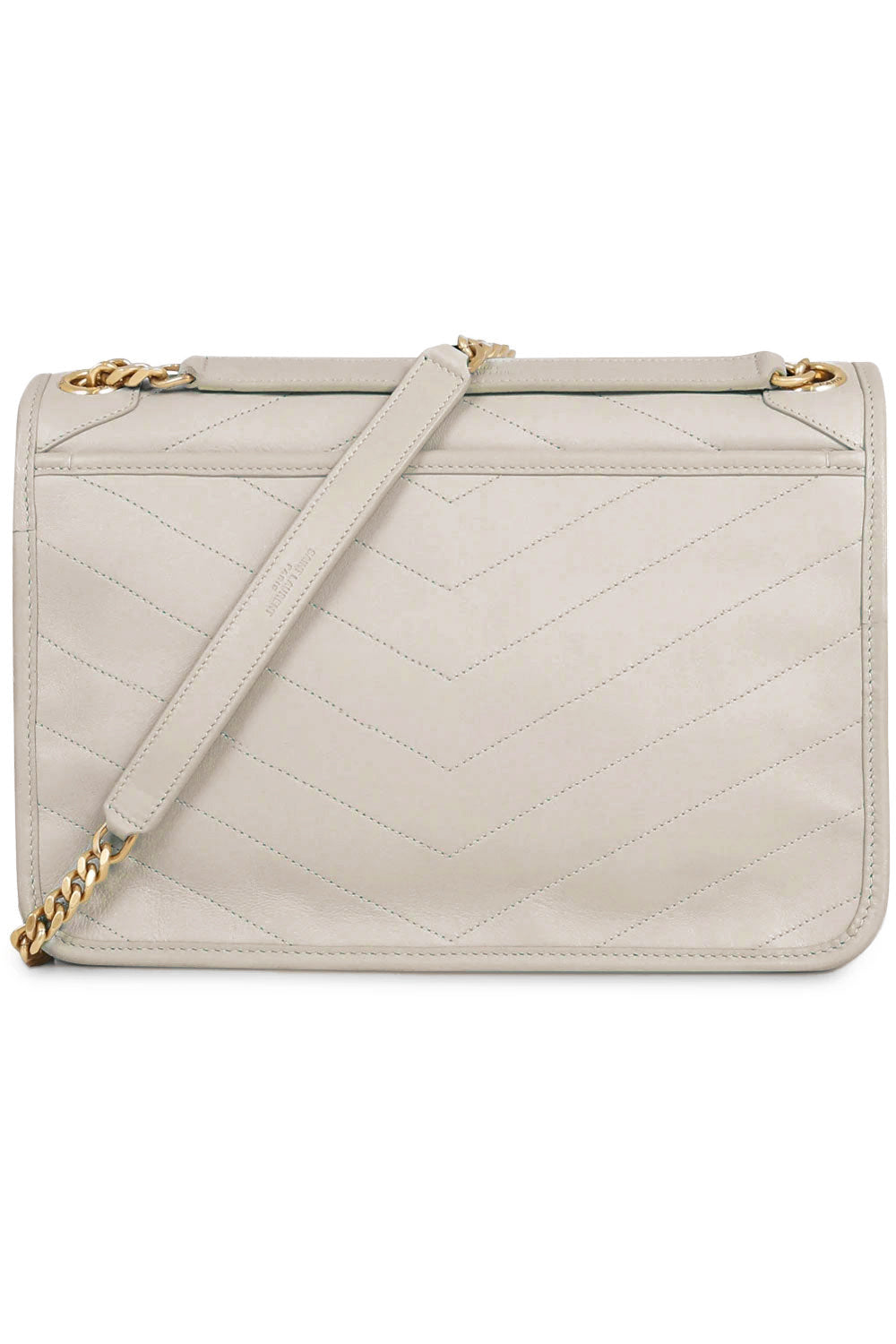 SAINT LAURENT BAGS WHITE NIKI MEDIUM BAG | CREMA SOFT/GOLD