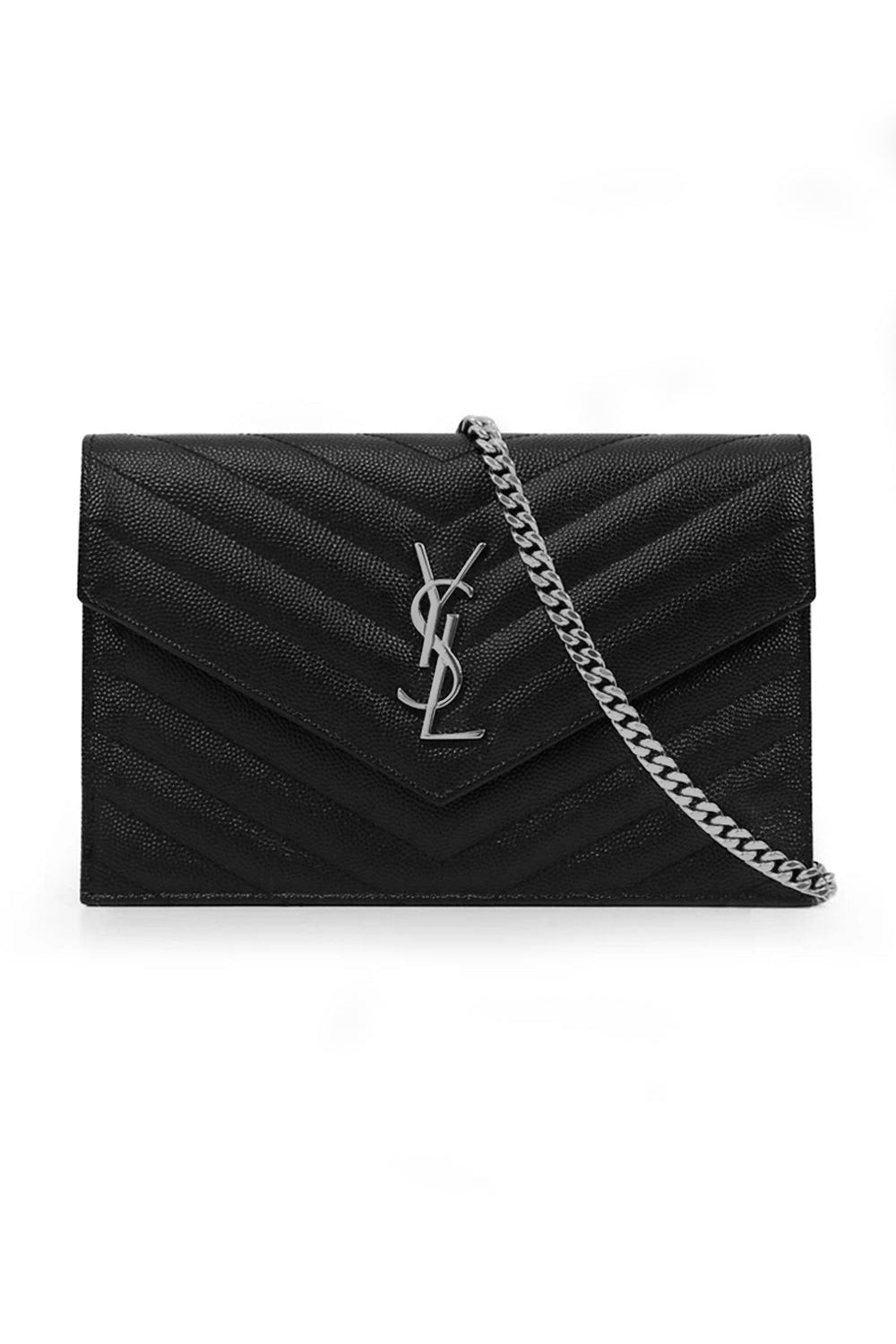 Ysl black best sale chain wallet