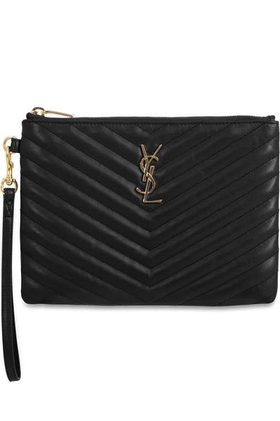 YSL Black Monogram Mix Quilted Small Chain Bag – The Closet