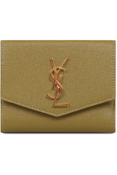 SAINT LAURENT UPTOWN WALLET ON CHAIN OLIVE GOLD NEW SEASON PARLOUR