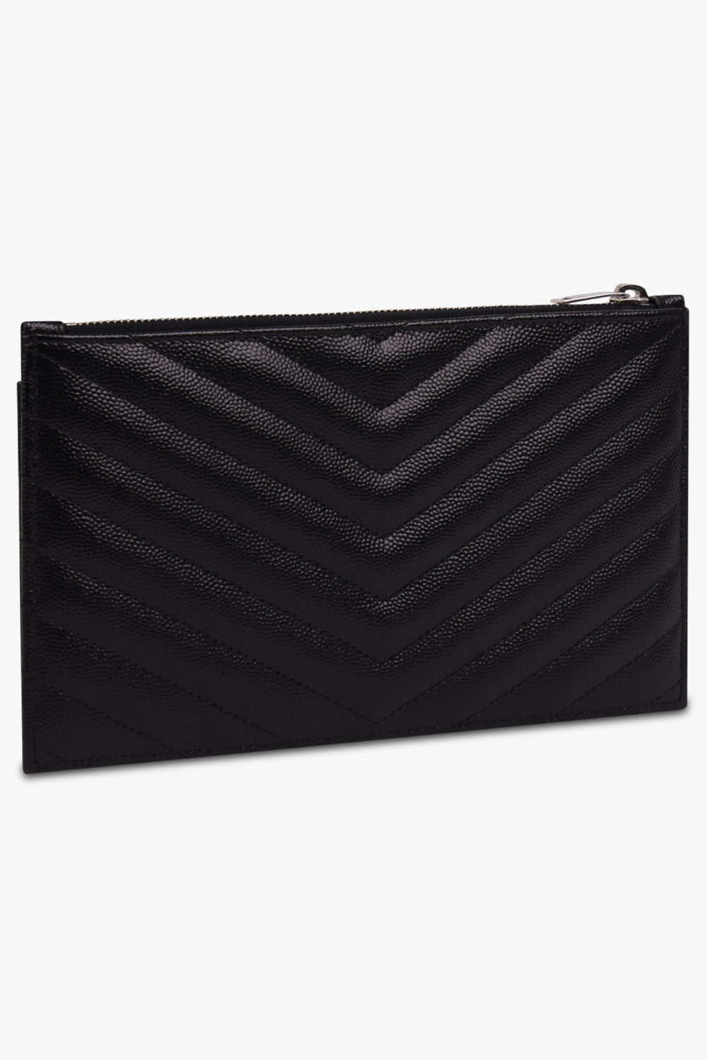 SAINT LAURENT MONOGRAMME BILL POUCH BLACK SILVER NEW SEASON