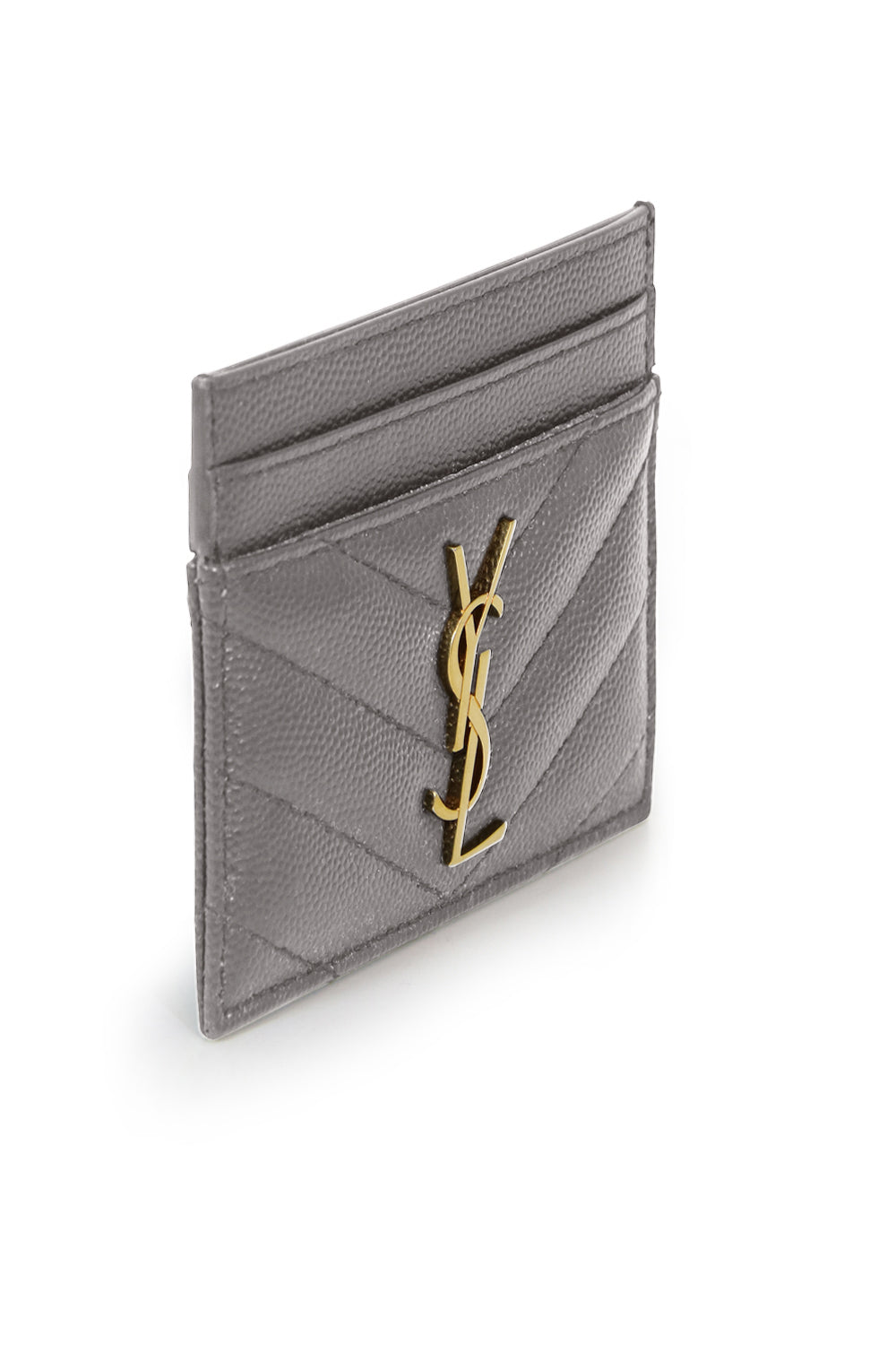 Grey ysl 2025 card holder