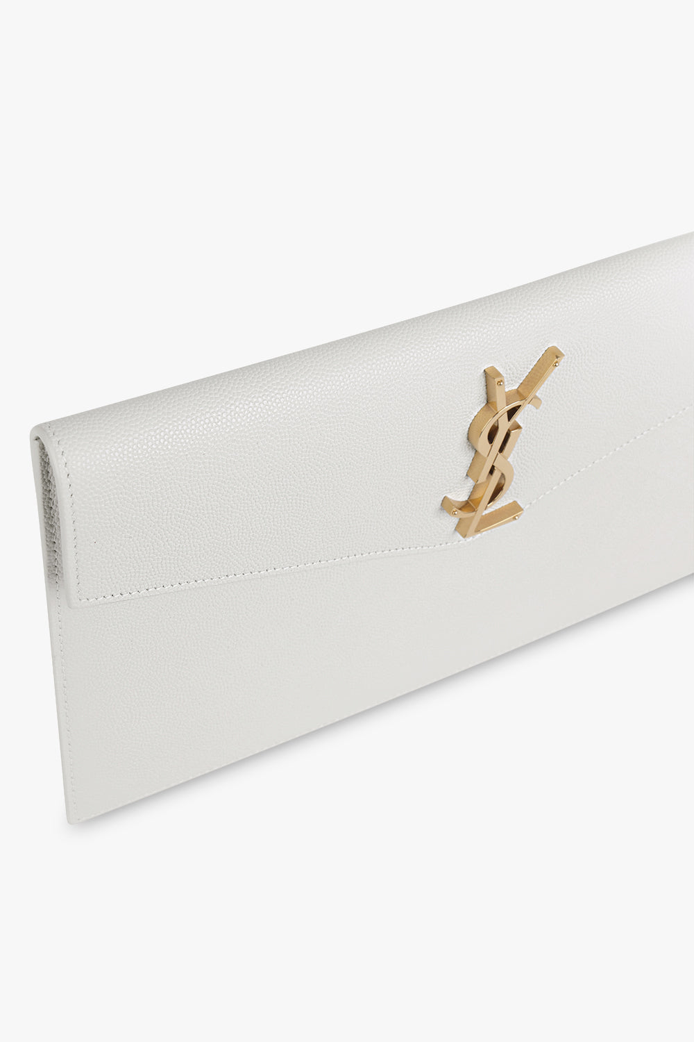 SAINT LAURENT UPTOWN POUCH GRAINED LEATHER CREMA SOFT PARLOUR X