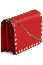 Valentino Garavani Bag Red Mini Rock Stud Clutch Cross Body Wallet on –  Mightychic