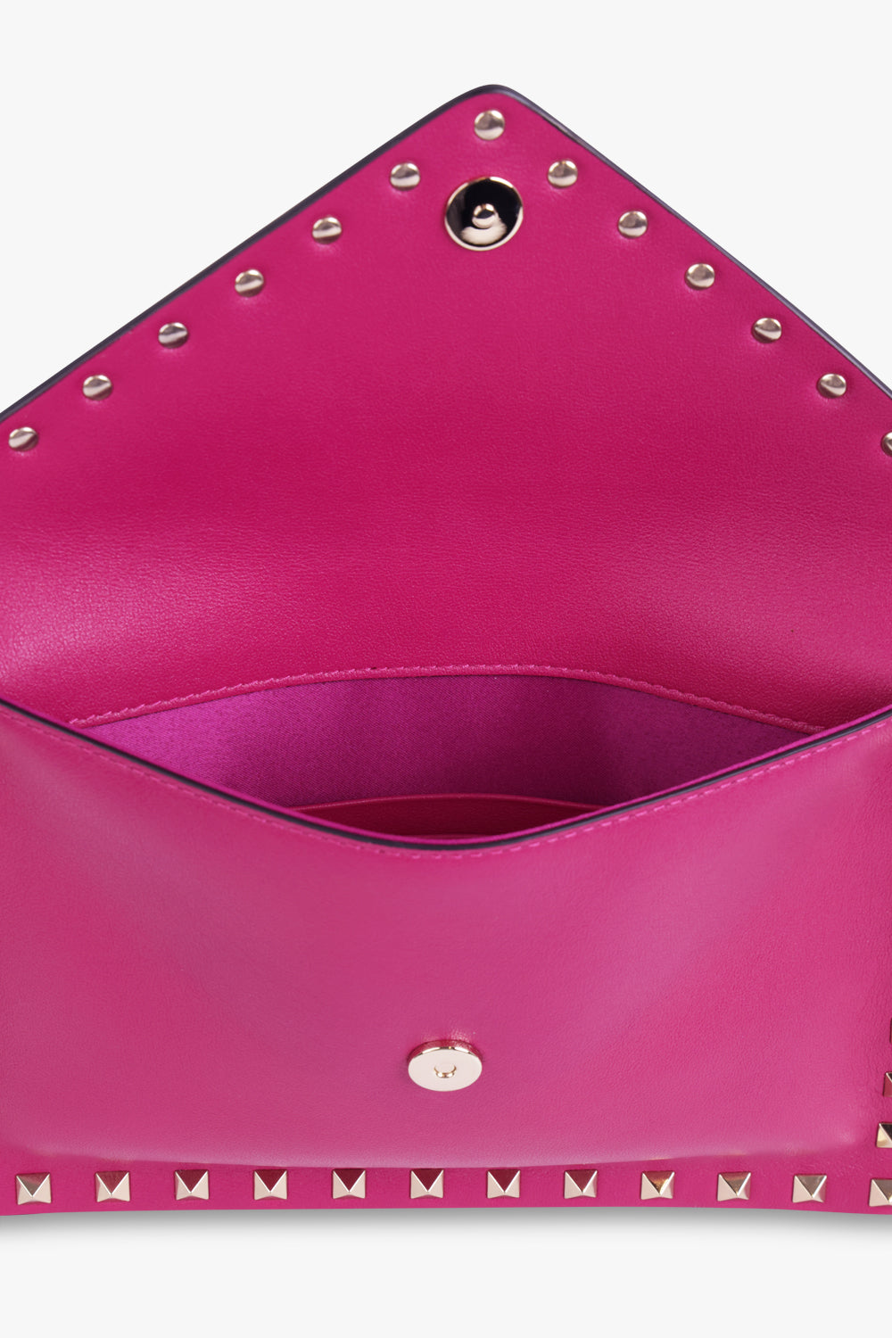 VALENTINO ROCKSTUD MEDIUM POUCH SMOOTH ROSE VIOLET PARLOUR X