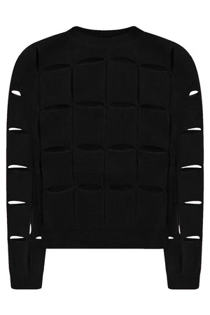 VALENTINO RTW MAGLIA CUTOUT KNIT | BLACK