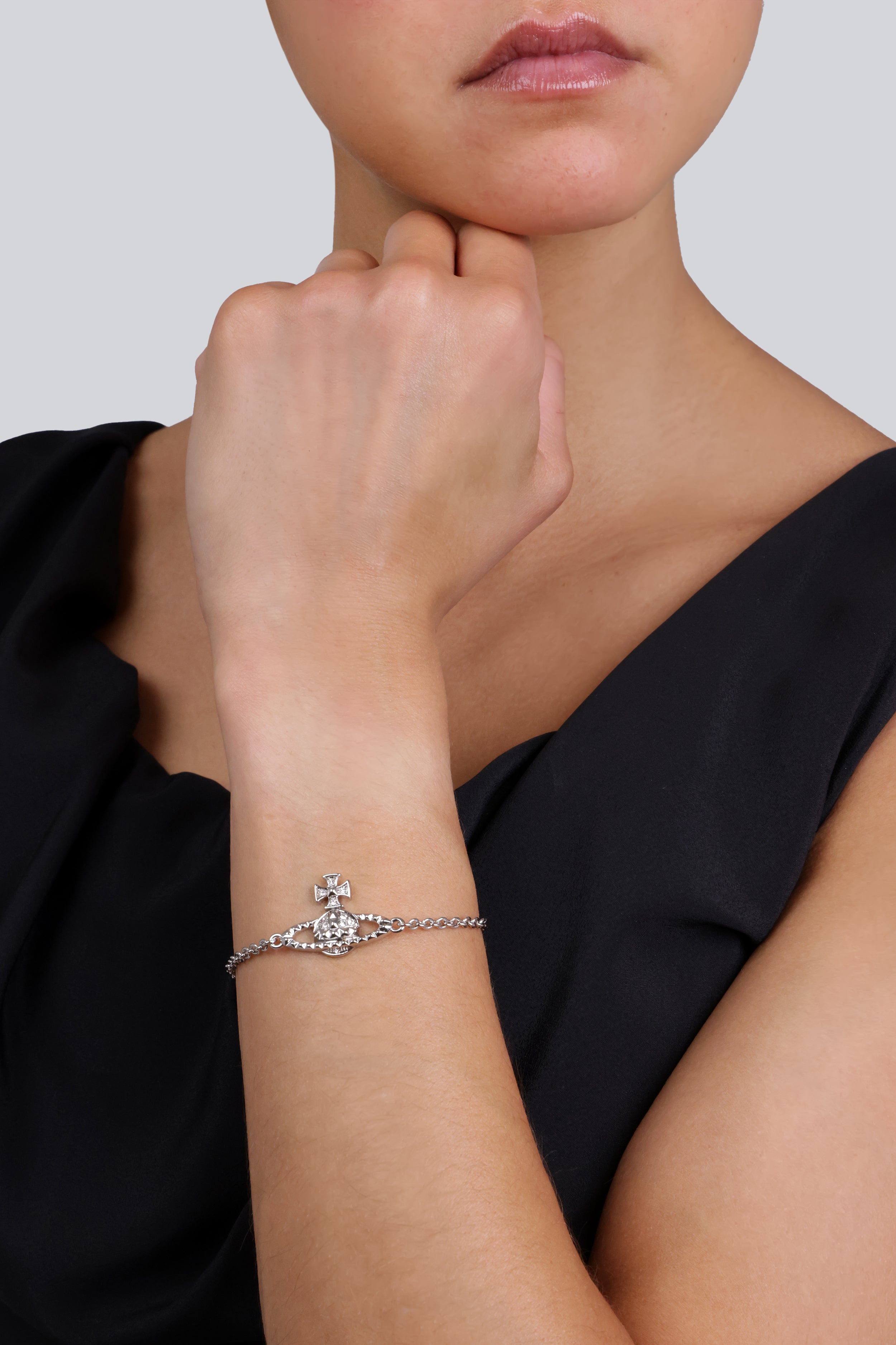 Vivienne Westwood 'Rose Bas Relief' Bracelet in Metallic