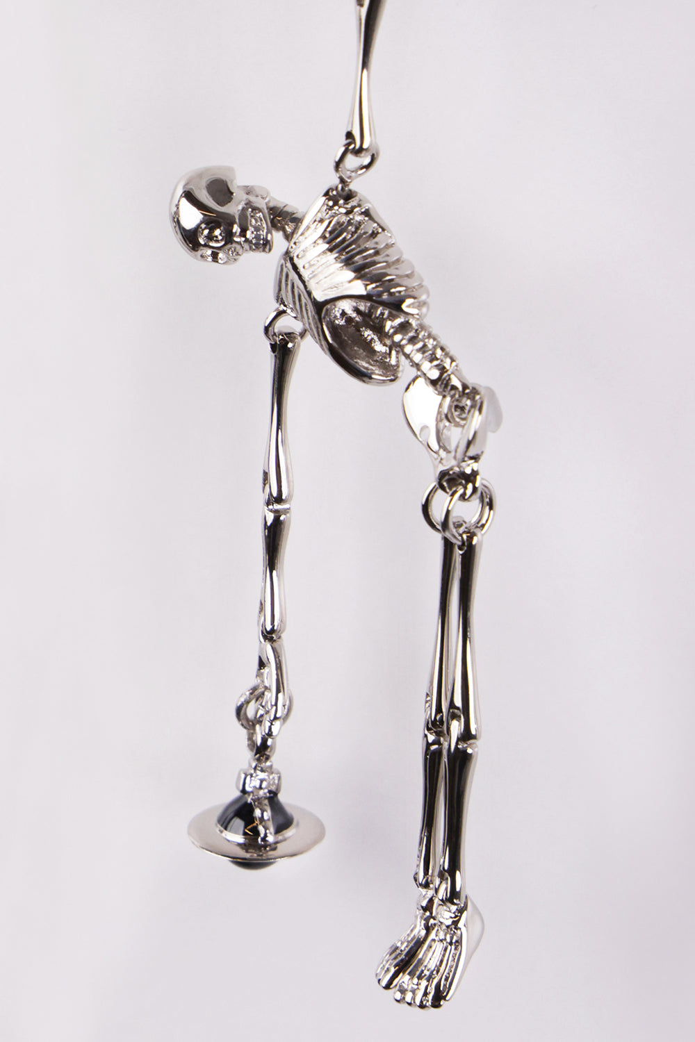 Skeleton Earrings | Palladium/Black