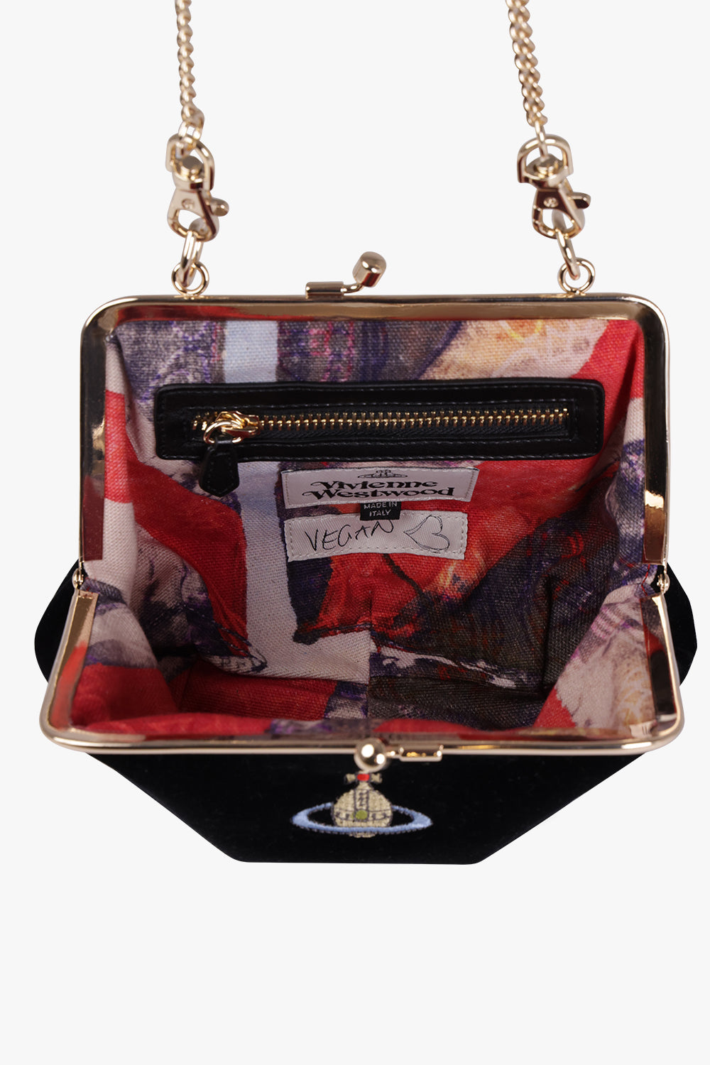 VIVIENNE WESTWOOD BAGS Black Granny Frame Purse | Black/Gold