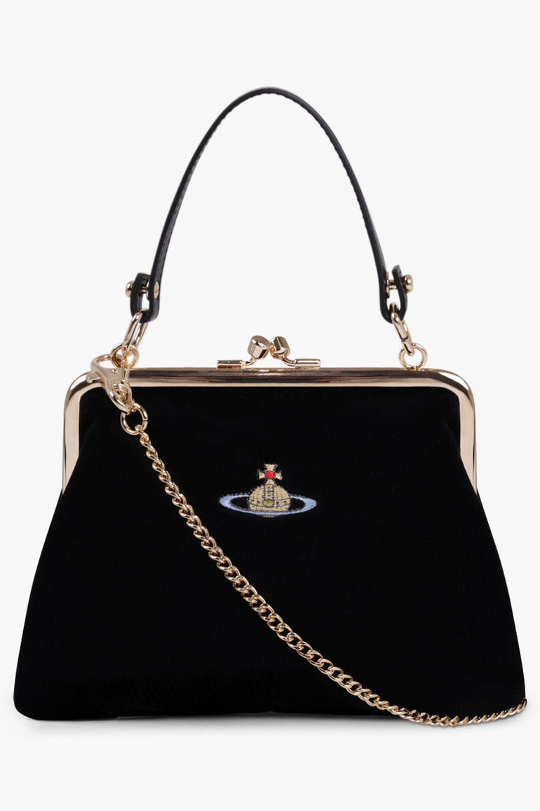 VIVIENNE WESTWOOD BAGS Black Granny Frame Purse | Black/Gold