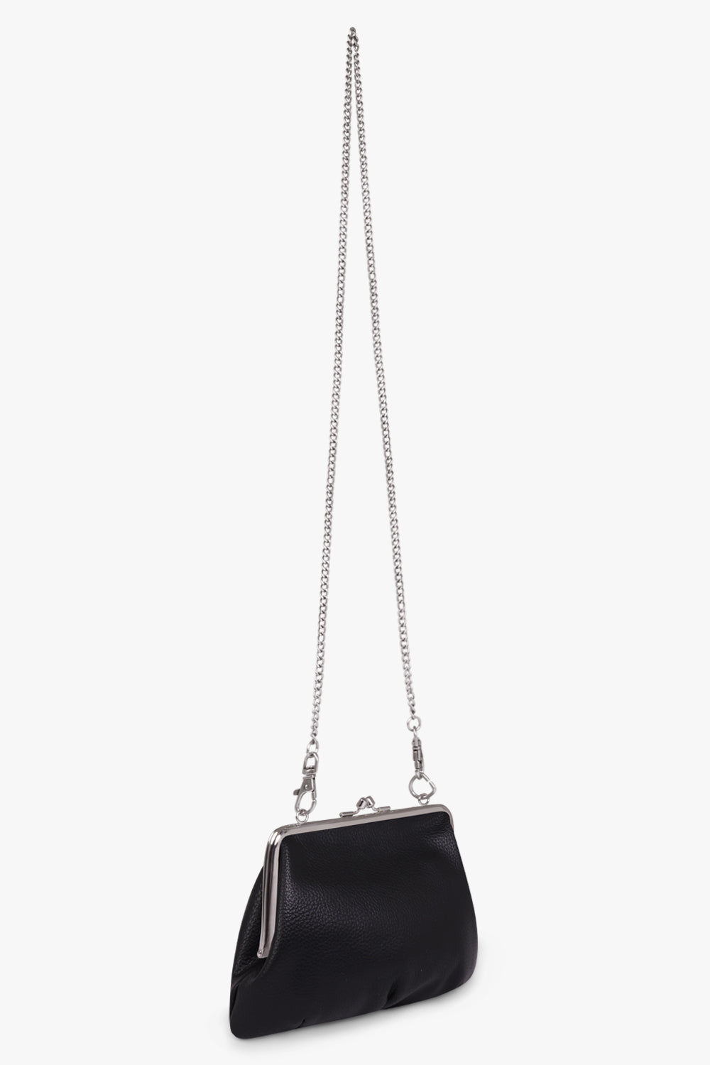 VIVIENNE WESTWOOD BAGS Black Granny Frame Purse| Black/Silver