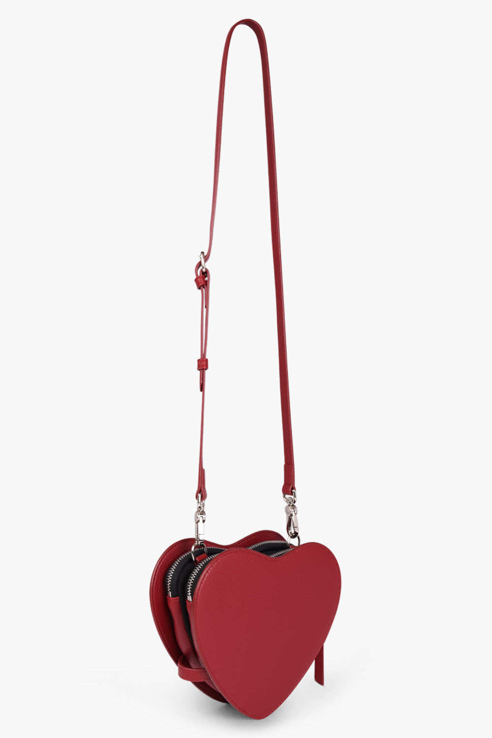 VIVIENNE WESTWOOD LOUISE HEART CROSSBODY BAG RED SILVER PARLOUR X