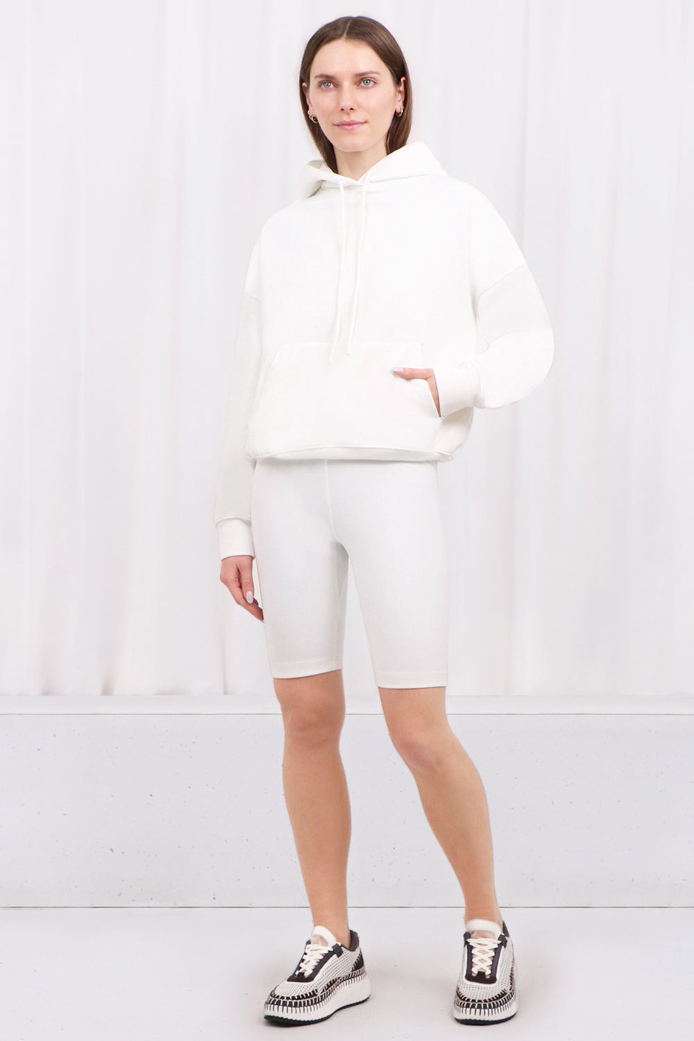 WARDROBE NYC RTW BIKE SHORT | OFF WHITE