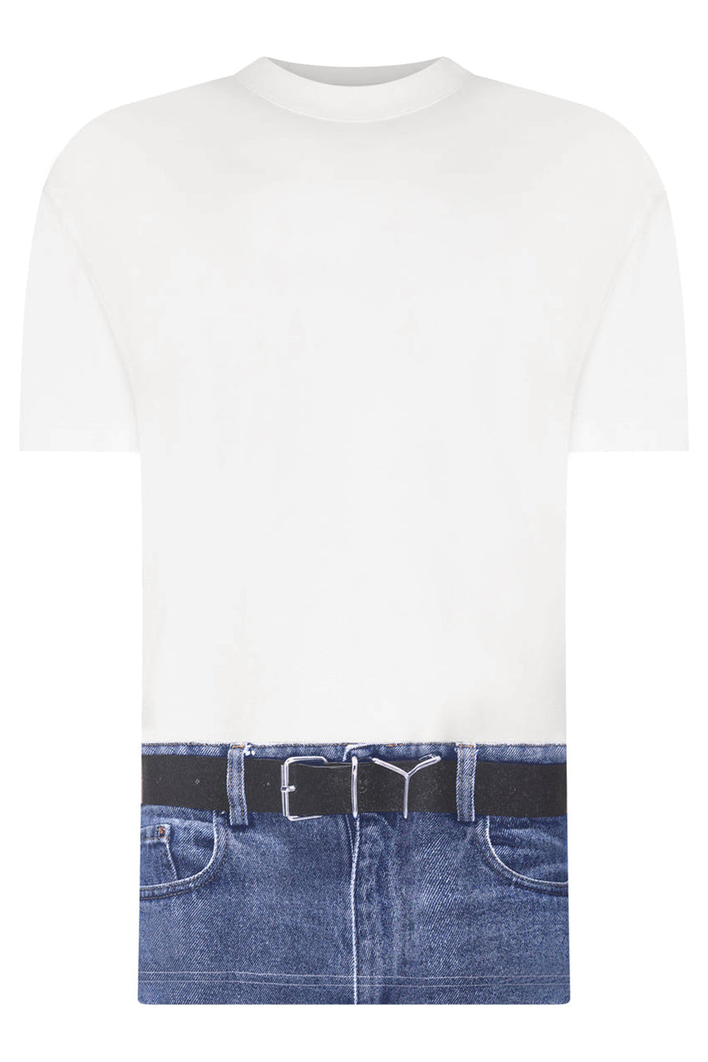 Y PROJECT TROMPE L'OEIL Y BELT T-SHIRT WHITE NAVY PARLOUR X SYDNEY